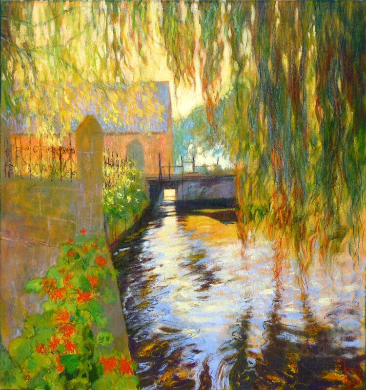 Original Gemälde Uwe Herbst "Pont Aven“ Original Gemälde Uwe Herbst "Pont Aven“