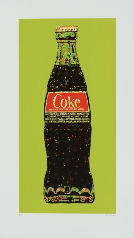 Original Grafik Andrei Krioukov Coca Cola Flasche Grün Original Grafik Andrei Krioukov Coca Cola Flasche Grün