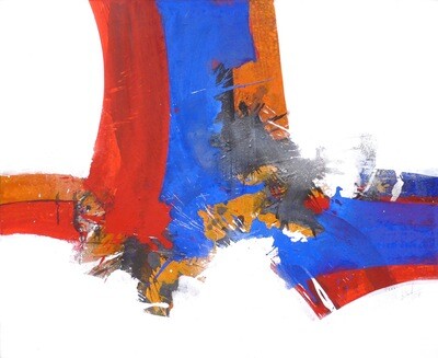 Roger Greßl "Farbkomposition in Blau Rot"