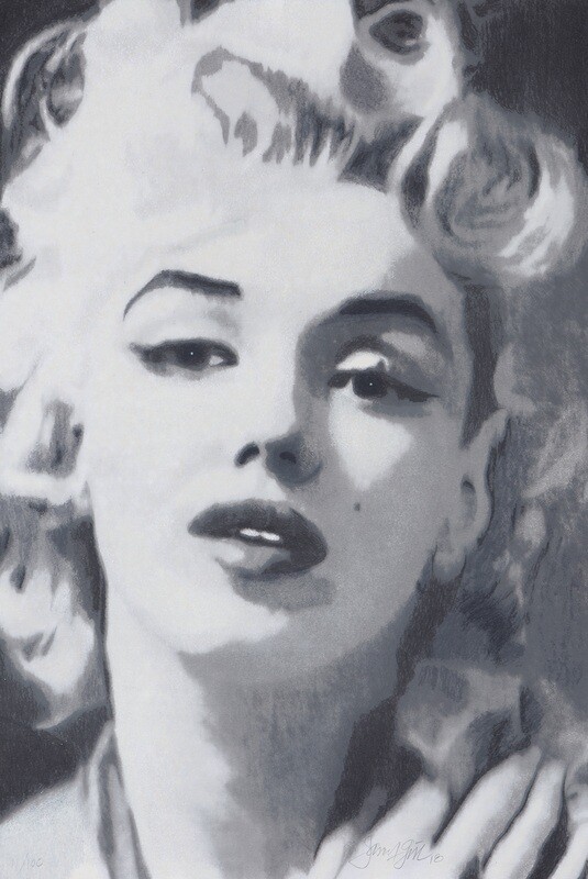 Original Grafik James Francis Gill  Marilyn Monroe Black and White