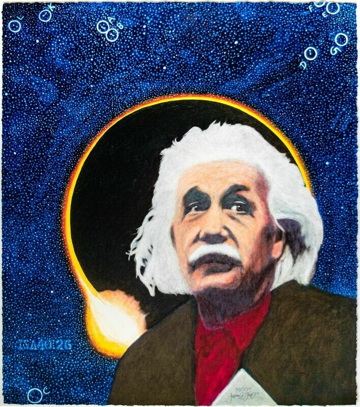 Original Grafik James Francis Gill "Einstein"