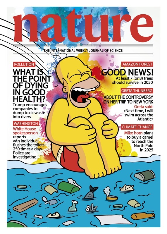 Original Kobalt "Homer Simpson Nature Magazin" Original Kobalt "Homer Simpson Nature Magazin"