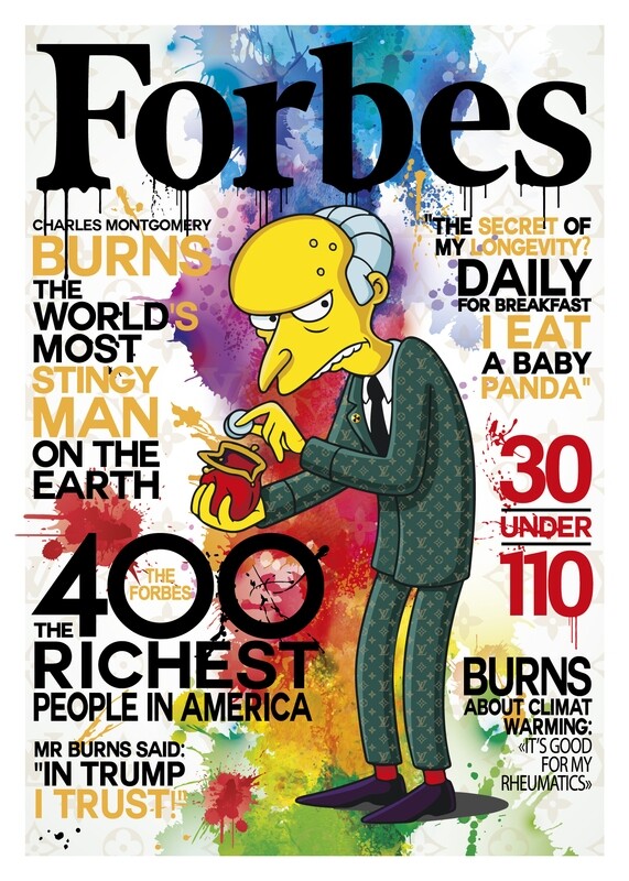 Original Kobalt "Mister Burns Forbes Magazin"
