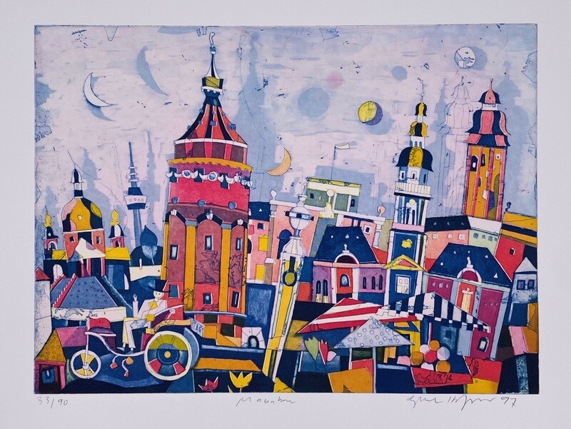 Original Grafik Gerhard Hofmann "Mannheim" Original Grafik Gerhard Hofmann "Mannheim"