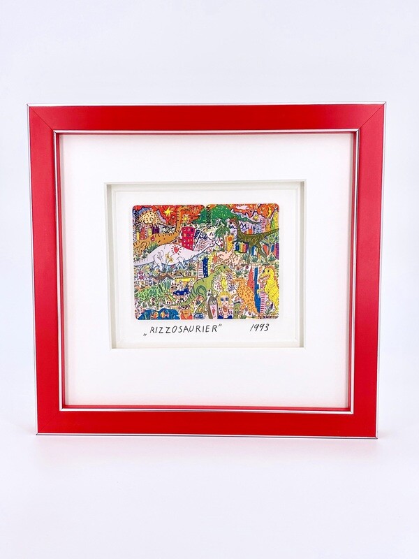 Original James Rizzi "Rizzosaurier" gerahmt mit Museumsglas Original James Rizzi "Rizzosaurier" gerahmt mit Museumsglas