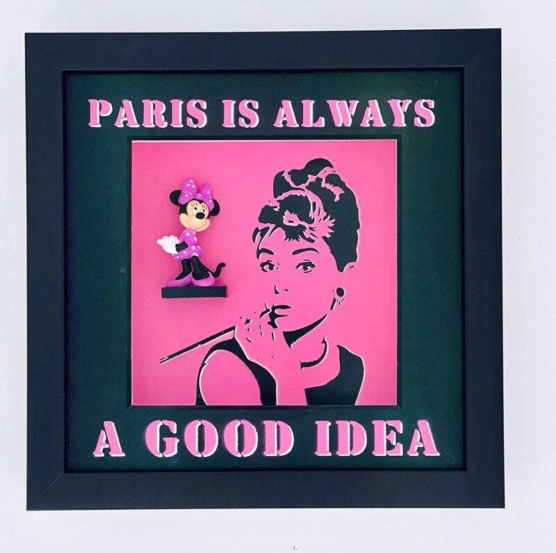 Andreas Lichter "Paris is always a good idea" Minnie Maus gerahmt