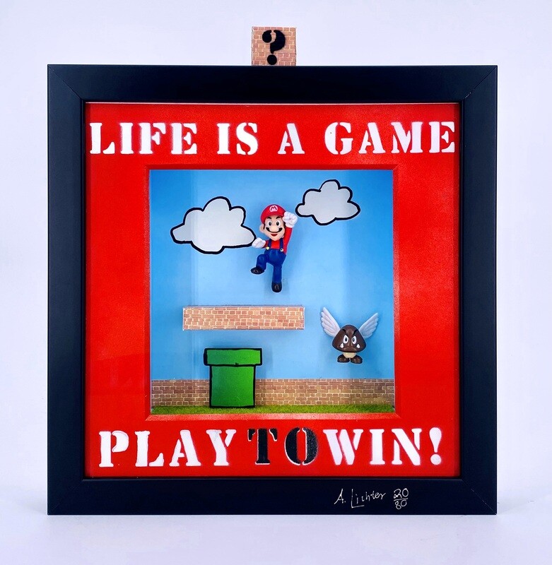 Andreas Lichter "Life is a game, play to win" Super Mario gerahmt Andreas Lichter "Life is a game, play to win" Super Mario gerahmt