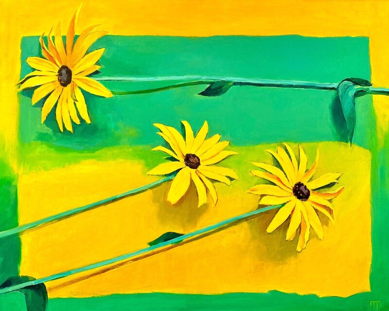 Ewgenij Ryman "Blumen in Gelb und Grün" Ewgenij Ryman "Blumen in Gelb und Grün"