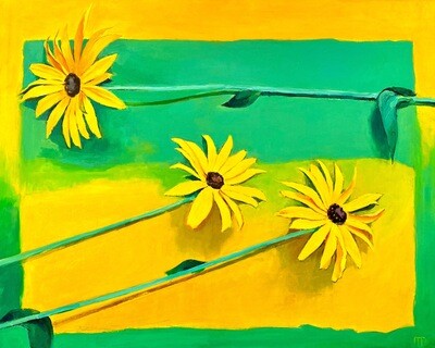 Ewgenij Ryman "Blumen in Gelb und Grün"