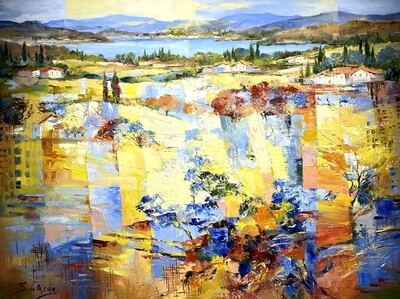 Ewgenija Swolskaja "Abstrakte Landschaft"
