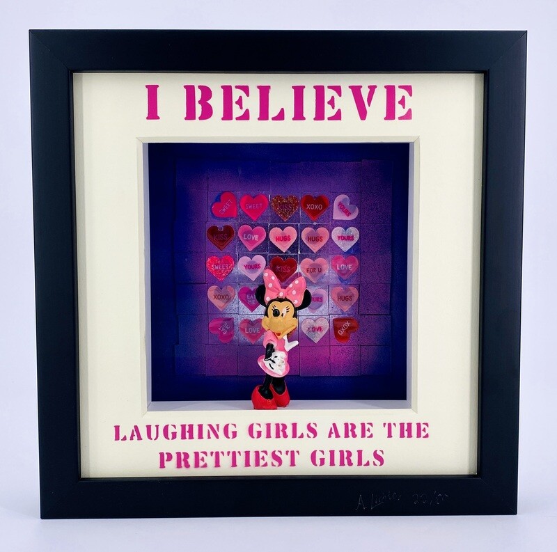 Andreas Lichter "I Believe laughing Girls" gerahmt