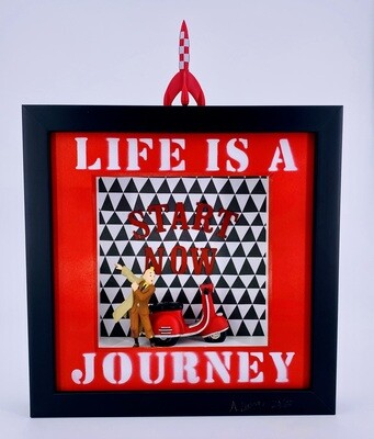 Andreas Lichter "Life is a journey" Tintin gerahmt