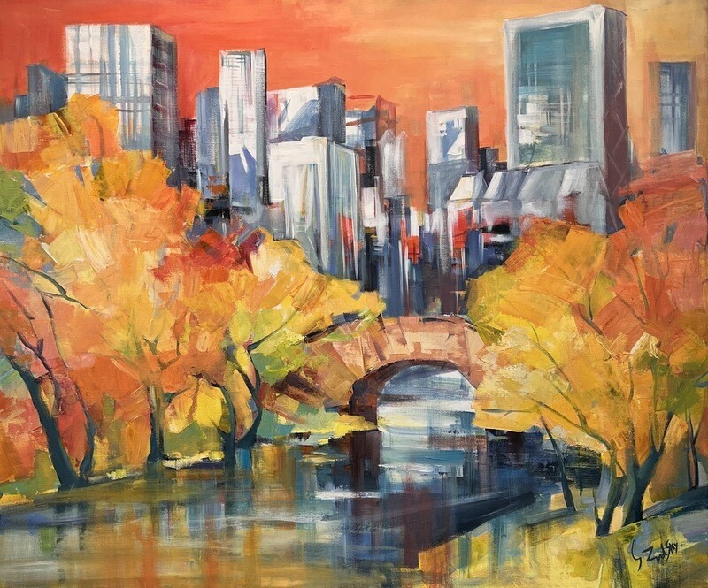Original Gemälde Stanislav Zvolsky " New York Central Park"