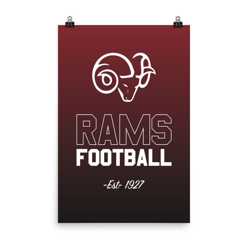 NC Rams Football Poster