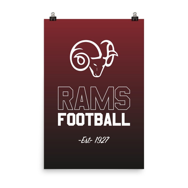 NC Rams Football Poster