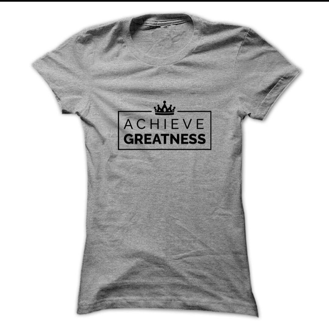 Achieve Greatness Adult T-Shirt (Sports Grey)