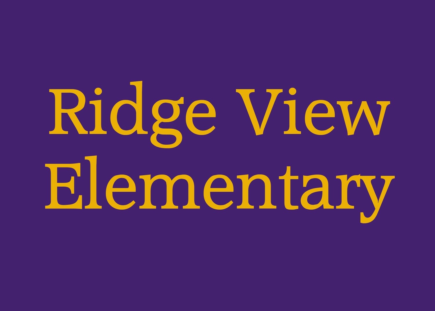 2019-20 Ridge View Elementary Yearbook