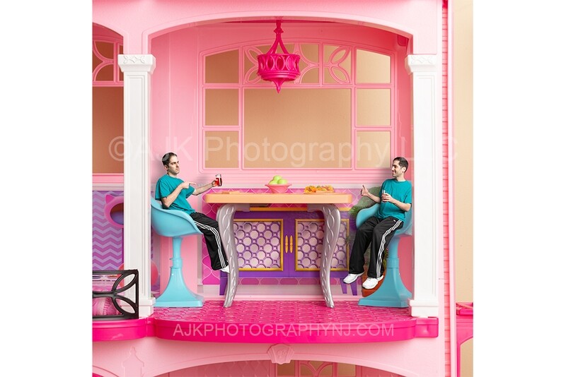 Doll house miniature person digital backdrop - doll house digital background by Eric Miele from AJK Photography