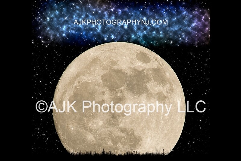 Moon silhouette 3 digital backdrop - moon silhouette digital background by Eric Miele from AJK Photography