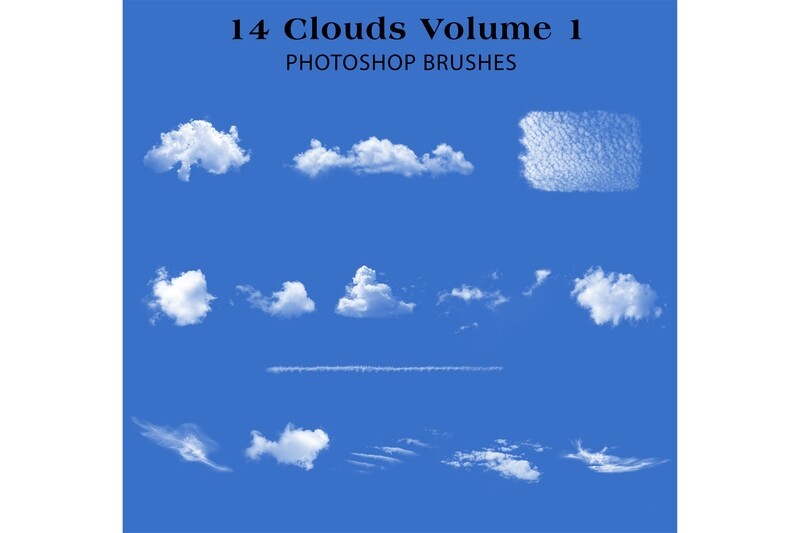Photoshop Brushes - 14 Cloud Brushes Volume 1