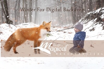 Winter fox in the snow digital backdrop, Christmas digital background by makememagical, Orange winter snow woodland forest digital backdrop Winter fox in the snow digital backdrop, Christmas digital background by makememagical, Orange winter snow woodland forest digital backdrop