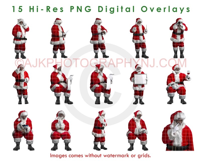 15 Santa Overlays, Hi Resolution PNG Digital Overlay Black Santas, Big Bundle, Santa Claus, Holiday, Christmas by Eric Miele from AJK Photography 15 Santa Overlays, Hi Resolution PNG Digital Overlay Black Santas, Big Bundle, Santa Claus, Holiday, Christmas by Eric Miele from AJK Photography