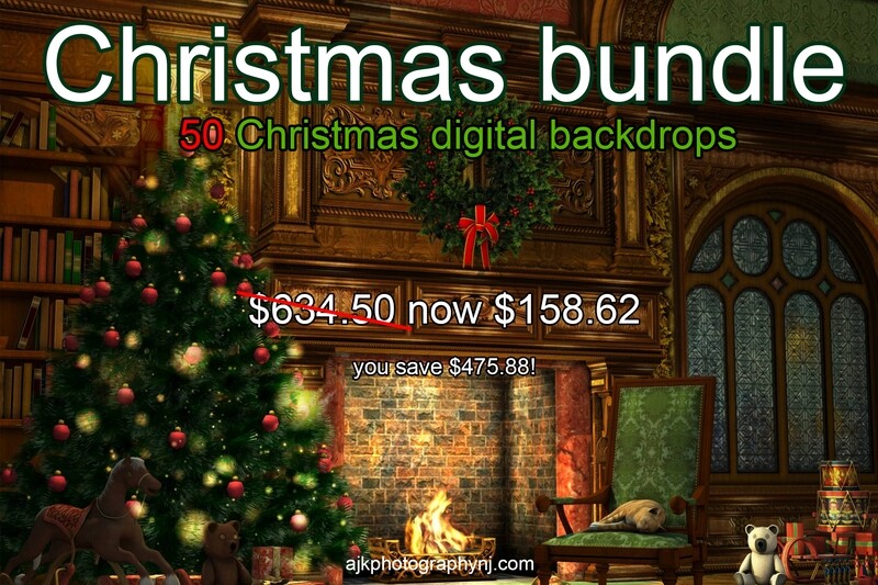 Christmas bundle - 50 Christmas digital backdrops Christmas bundle - 50 Christmas digital backdrops