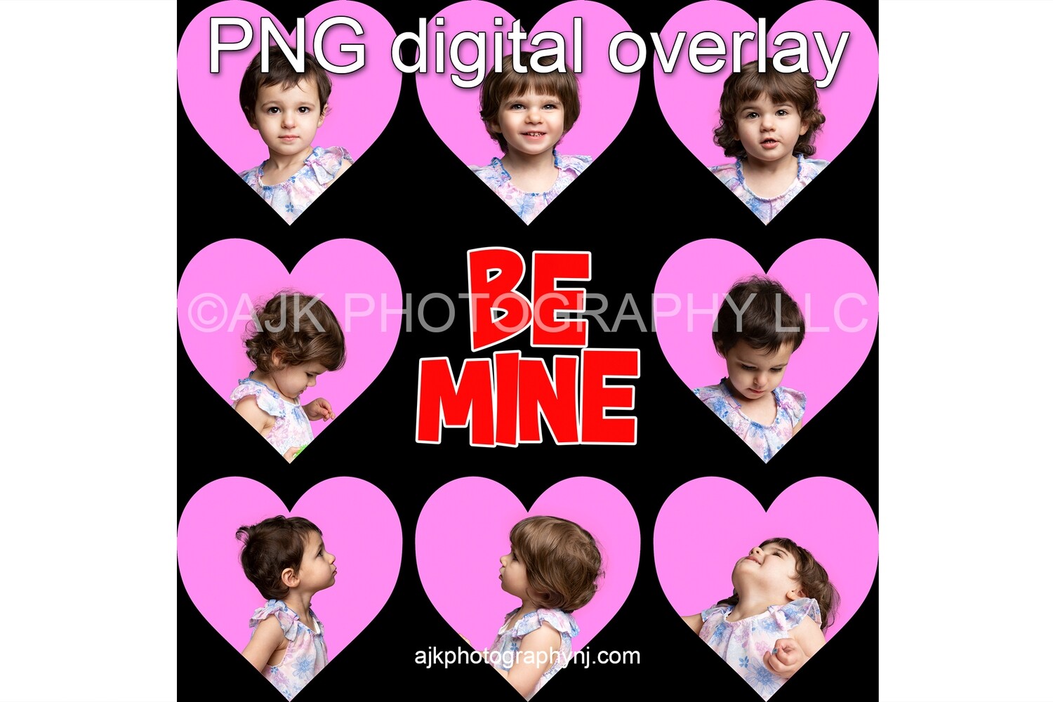 Valentine digital backdrop, heart shaped template, be mine lettering, PNG overlay, digital background