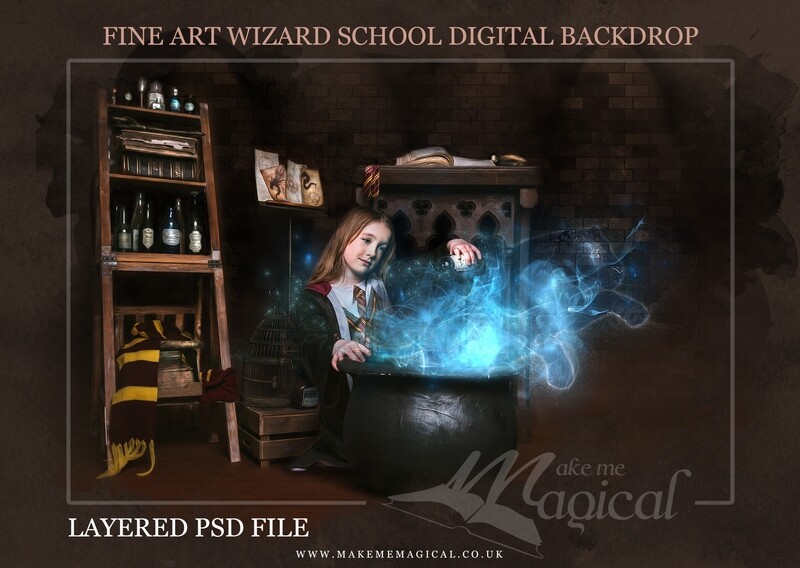 Magical Wizard cauldron with blue spirit animal patronus digital backdrop by Makememagical. Wizard school digital background Layered PSD. Magical Wizard cauldron with blue spirit animal patronus digital backdrop by Makememagical. Wizard school digital background Layered PSD.