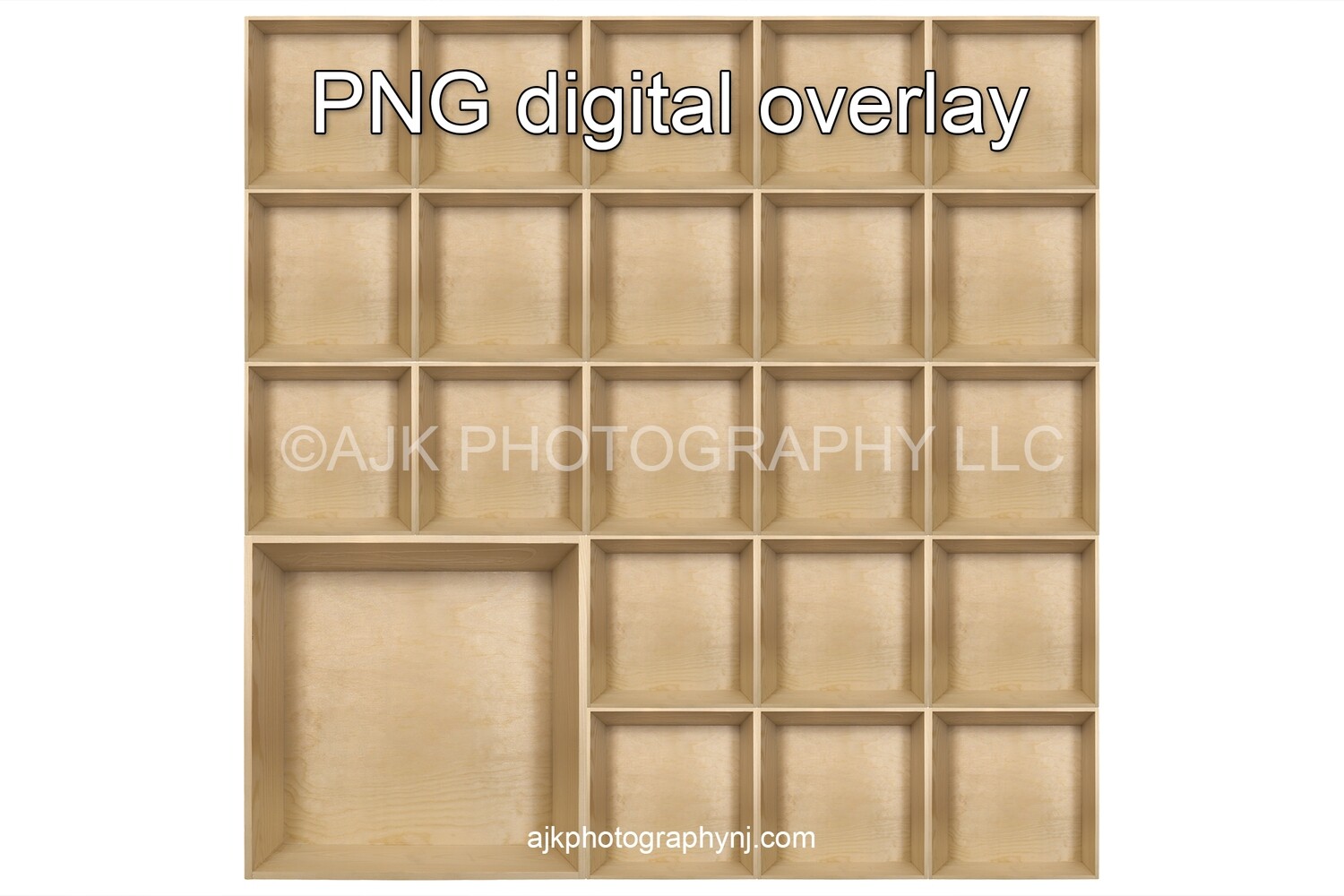 22 empty wood boxes template, class photo template, 1 teacher, 21 students, PNG Digital Overlay