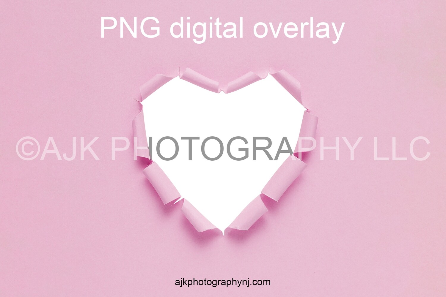 Valentines Day digital background, heart shaped hole in pink paper, PNG digital overlay, digital backdrop #3