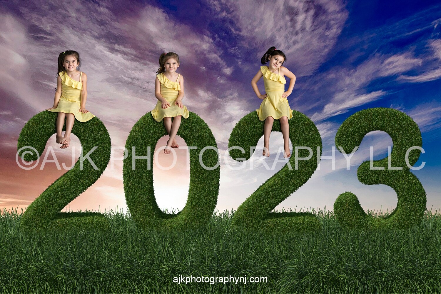 2023 new years backdrop, grass numbers digital background