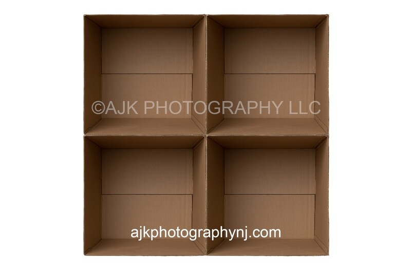 13 empty cardboard boxes template, inside the box, 12 students and 1 teacher, class photo template, PNG Digital Overlay