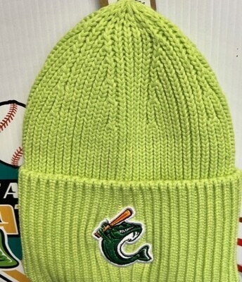 Knit - Lime Green Heavy Cable Cuffed Catfish Knit