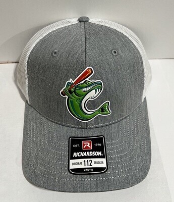Youth Flex Catfish logo-Gray/White Richardson 112 Hat