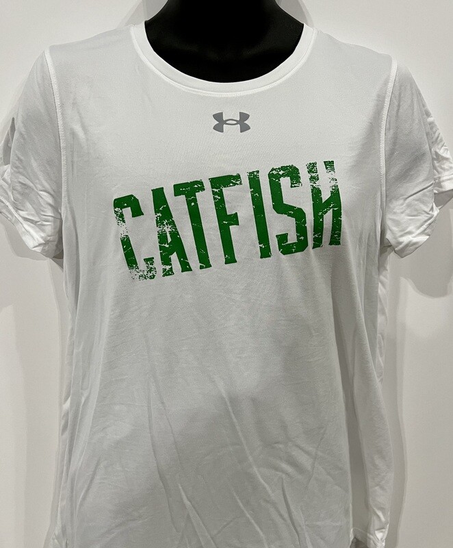 Under Armour Women&#39;s White Team Tech Catfish Tee