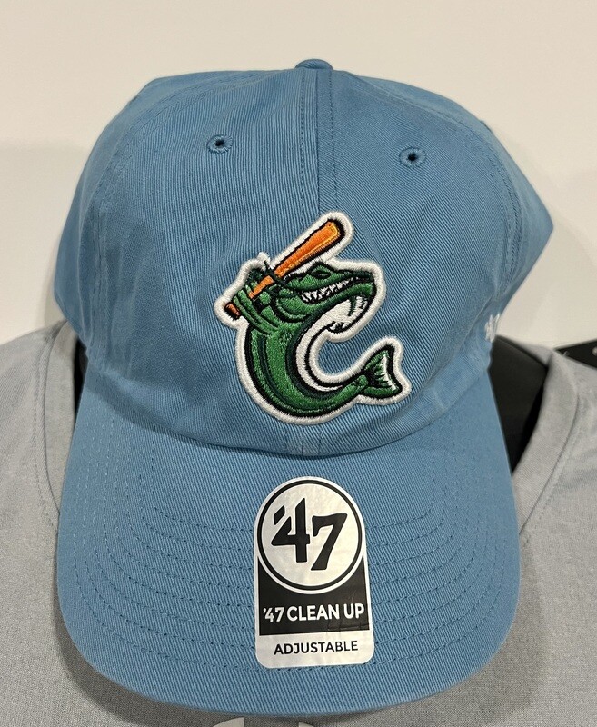 47&#39; Clean Up Carolina Blue Hat with Emb Catfish