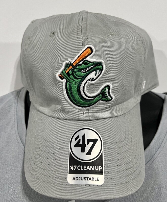 47' Clean Up Light Gray Hat with Emb Catfish