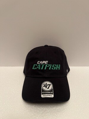 47' Clean Up Navy hat with Catfish Word Mark 