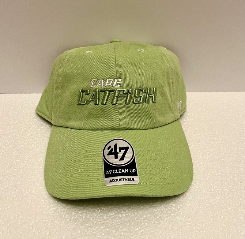 47&#39; Clean Up Sage Hat Catfish Word Mark Logo