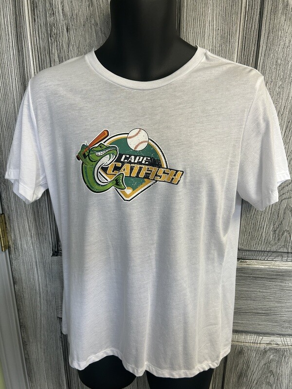 Women&#39;s Bella + Canvas White Catfish tee