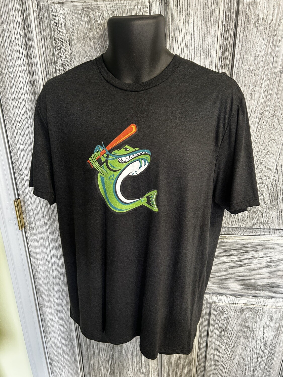 District Black Frost Distressed Fish logo