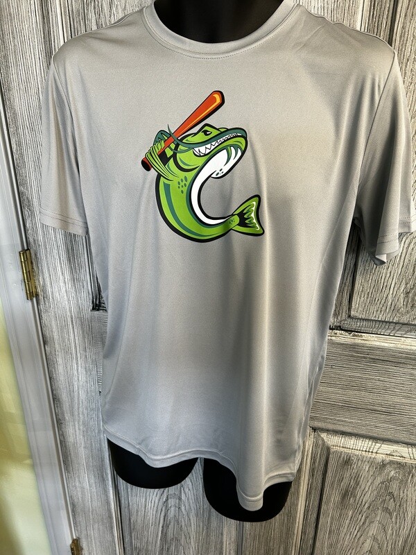 Youth Light Grey Dri Fit Catfish Logo