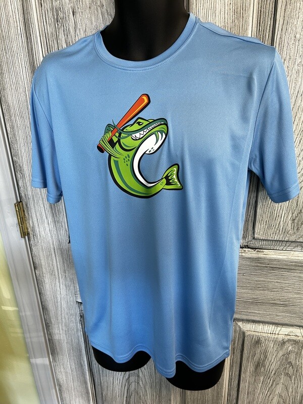 Youth Blue Dri Fit Catfish Logo