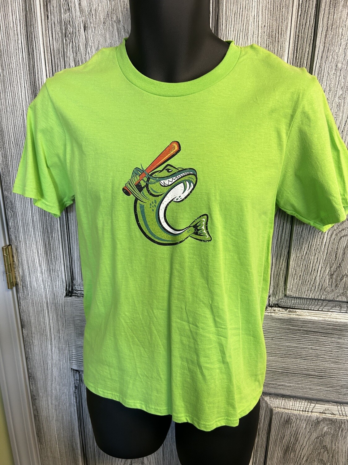 Youth Lime Green Port & Co Fish Logo