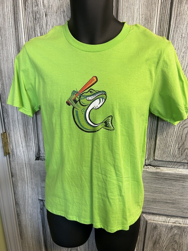 Youth Lime Green Port &amp; Co Fish Logo