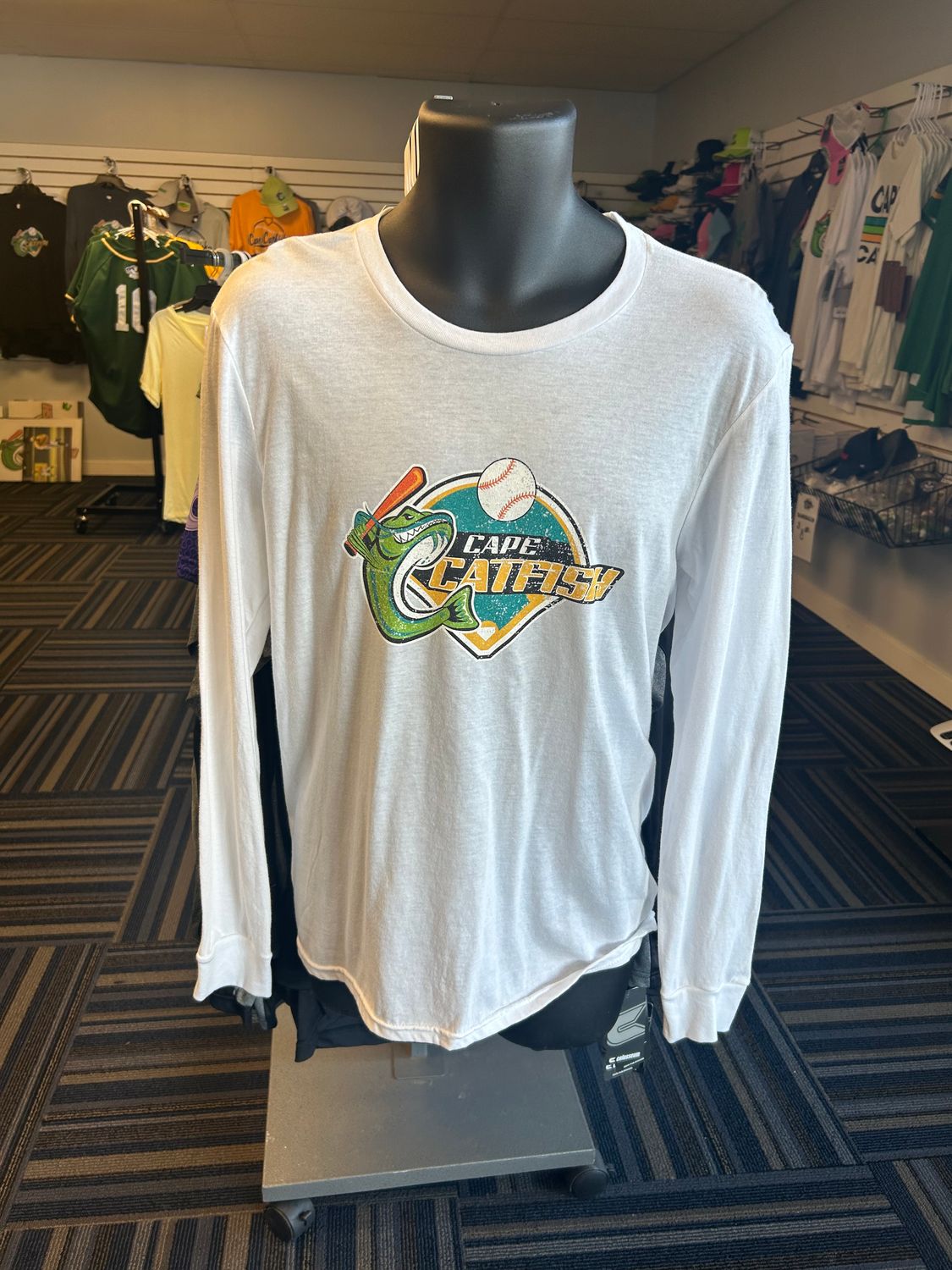 District Long Sleeve Catfish Tee - White