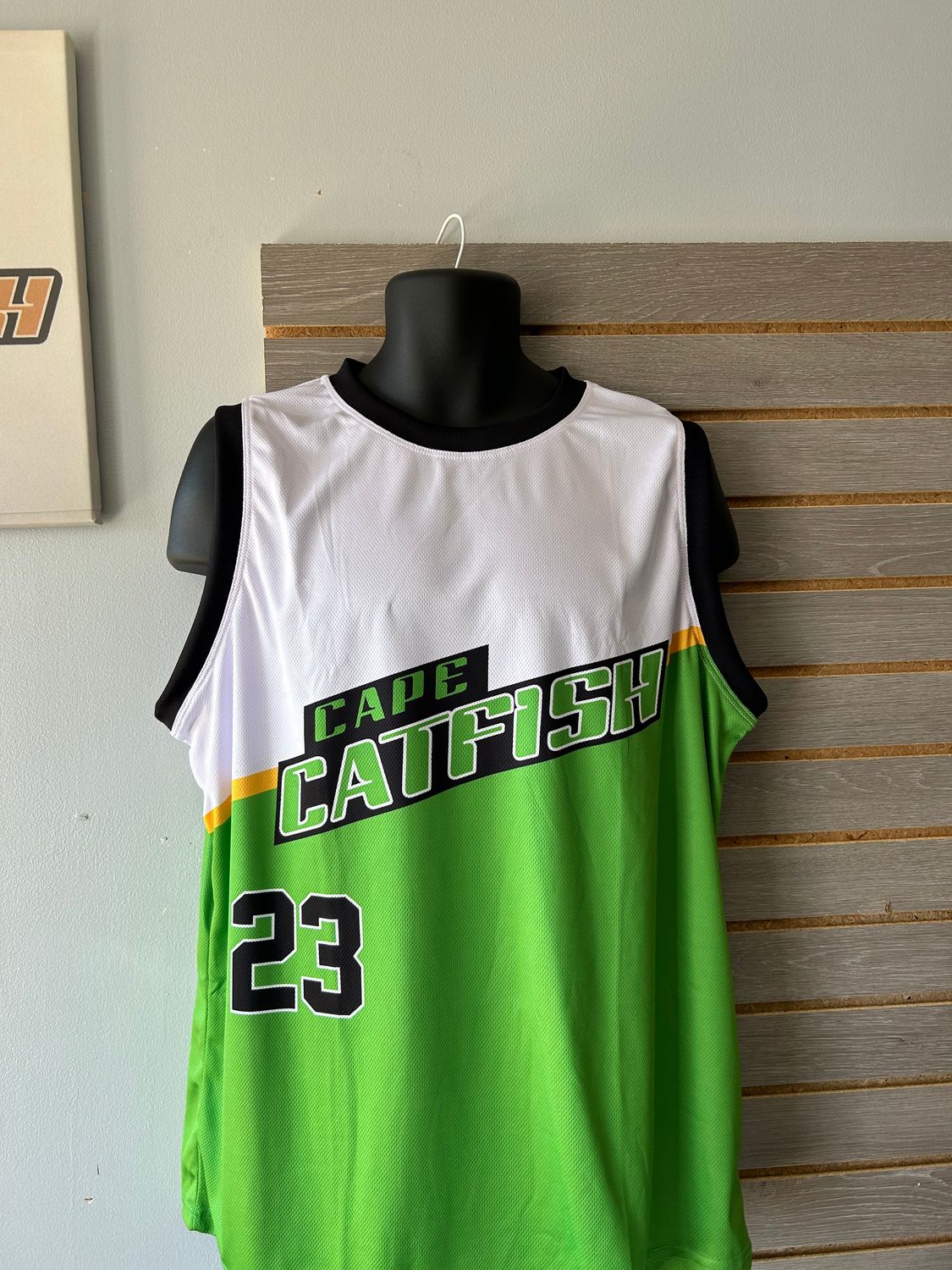 Catfish Basketball Jersey White/Green