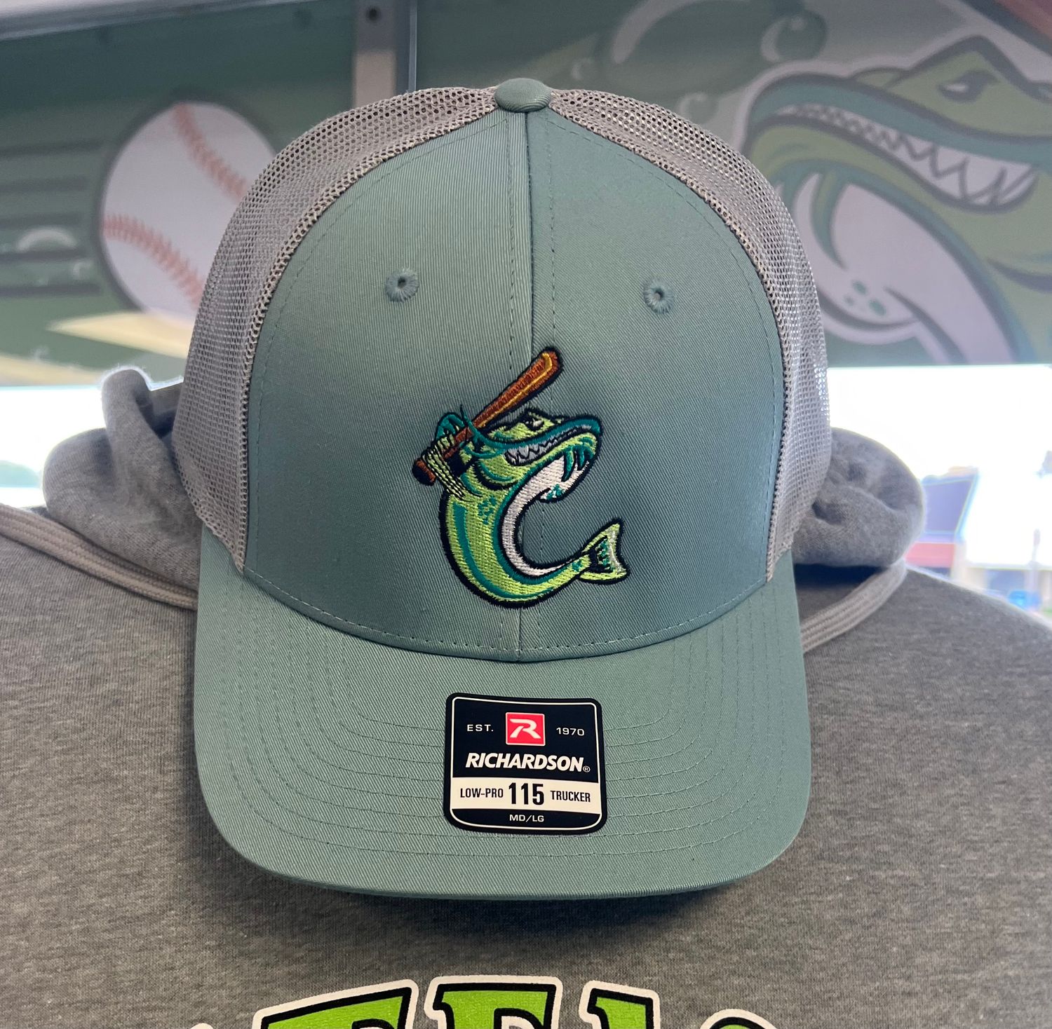 Catfish Light Teal/Silver Richardson 112 Fish logo