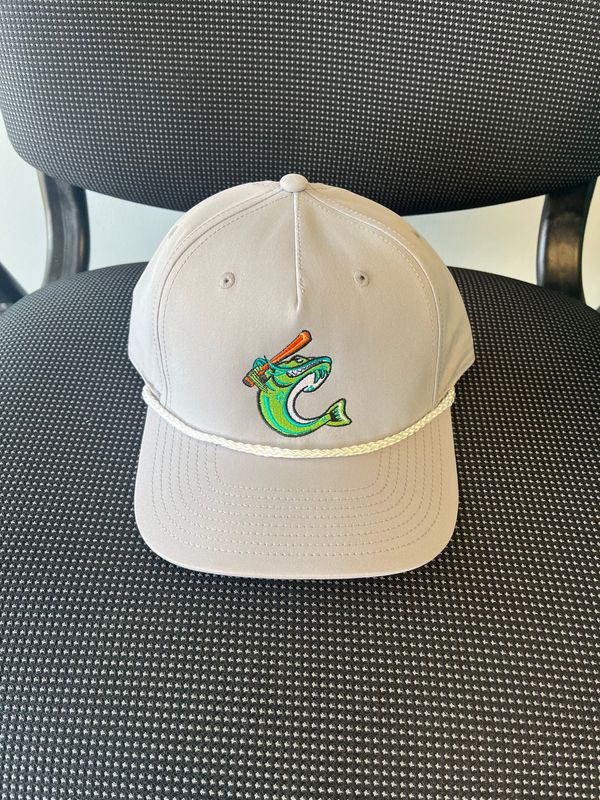 Light Gray Rope Cap with Catfish Logo